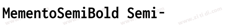 MementoSemiBold Semi字体转换